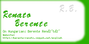 renato berente business card